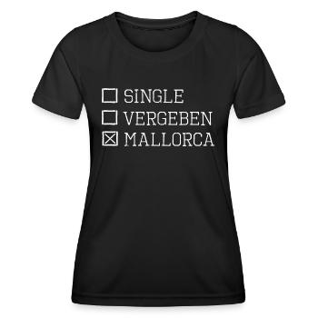 Mallorca Single Urlaub Partyurlaub - Frauen Funktions-T-Shirt - Schwarz - Vorne - AI Model Female 172 light (172cm)