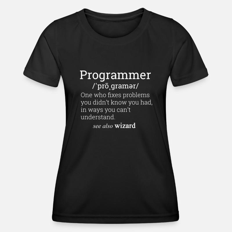 Programmierer Definition - Frauen Funktions-T-Shirt - Schwarz