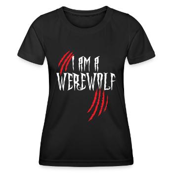 Je suis un cadeau de déguisement d'horreur d'Halloween de loup-garou - T-shirt sport Femme - noir - Devant - AI Model Female 172 light (172cm)