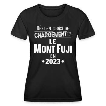 2023 Mont Fuji Japon Montagne Asie - T-shirt sport Femme - noir - Devant - AI Model Female 172 light (172cm)
