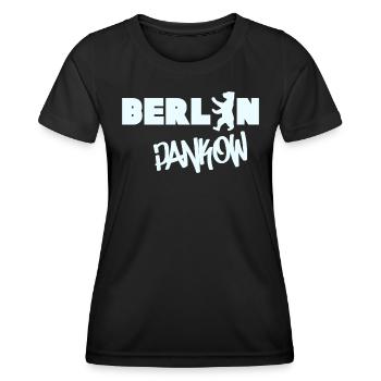 Berlin Pankow lettrage Grafitti souvenir district - T-shirt sport Femme - noir - Devant - AI Model Female 172 light (172cm)