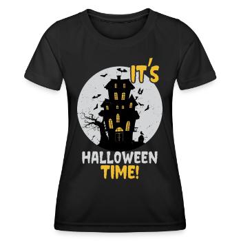 C’est l’heure d’Halloween: Maison hantée et château hanté - T-shirt sport Femme - noir - Devant - AI Model Female 172 light (172cm)
