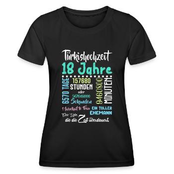 Türkishochzeit 18 Jahre Hochzeit Partner Feiern - Frauen Funktions-T-Shirt - Schwarz - Vorne - AI Model Female 172 light (172cm)