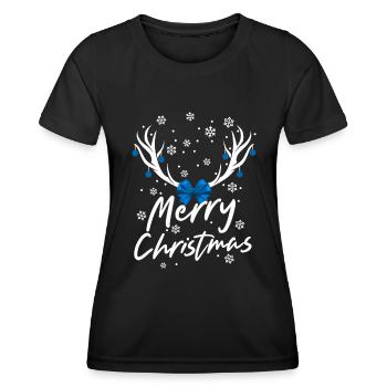 Christmas Reindeer Stars Holidays Family Celebration - Women's Functional T-Shirt - black - Front - AI Model Female 172 light (172cm)
