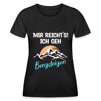 Bergsteigen Berge Freizeit Urlaub Natur Alpen - Frauen Funktions-T-Shirt - Schwarz - Vorne - AI Model Female 172 light (172cm)