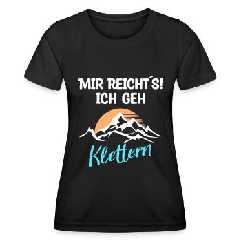 Klettern Berge Freizeit Urlaub Natur Alpen - Frauen Funktions-T-Shirt - Schwarz - Vorne - AI Model Female 172 light (172cm)
