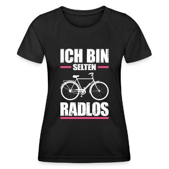 Fahrrad Citybike Radlos Freizeit Sport Natur Humor - Frauen Funktions-T-Shirt - Schwarz - Vorne - AI Model Female 172 light (172cm)