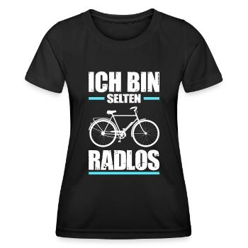 Fahrrad Citybike Radlos Freizeit Sport Natur Humor - Frauen Funktions-T-Shirt - Schwarz - Vorne - AI Model Female 172 light (172cm)
