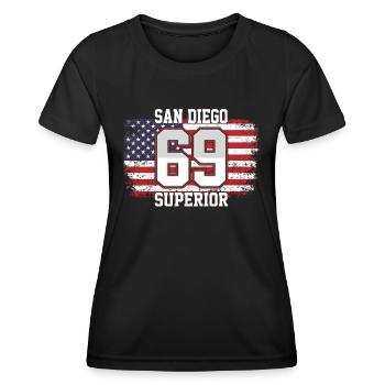 San Diego - Women's Functional T-Shirt - black - Front - AI Model Female 172 light (172cm)