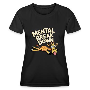 Mental break down Giraffe - Frauen Funktions-T-Shirt - Schwarz - Vorne - AI Model Female 172 light (172cm)