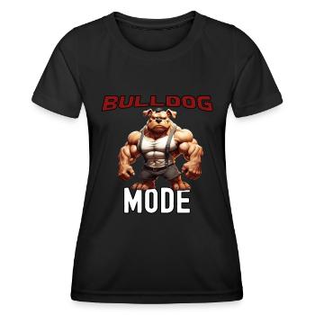 Bulldog Mode - Bulldoggendesign - Frauen Funktions-T-Shirt - Schwarz - Vorne - AI Model Female 172 light (172cm)