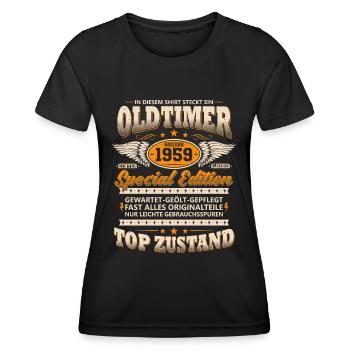 Baujahr 1959 - In diesem Shirt steckt ein Oldtimer - Frauen Funktions-T-Shirt - Schwarz - Vorne - AI Model Female 172 light (172cm)