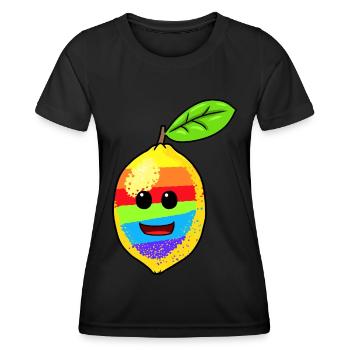 Lemon LBGT Rainbow East Fruit Lemons - Women's Functional T-Shirt - black - Front - AI Model Female 172 light (172cm)