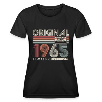 Original 1965 Jahrgang Vintage Retro Geburtstag - Frauen Funktions-T-Shirt - Schwarz - Vorne - AI Model Female 172 light (172cm)