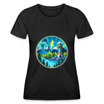 Thunder Bay - Women's Functional T-Shirt - black - Front - AI Model Female 172 light (172cm)