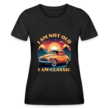 Ich bin nicht alt, ich bin klassisch - Frauen Funktions-T-Shirt - Schwarz - Vorne - AI Model Female 172 light (172cm)