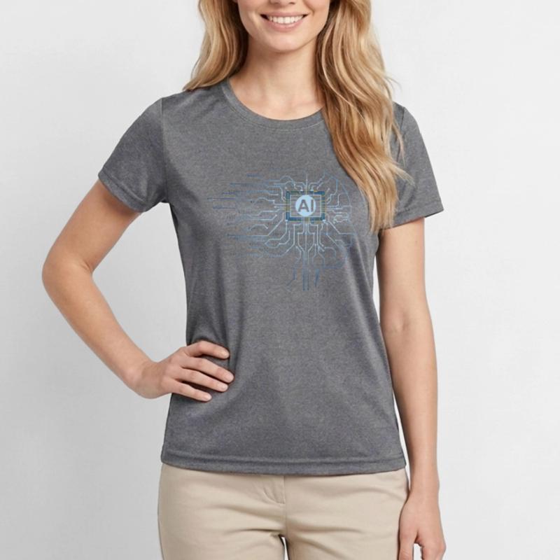 KI - Binary Code Künstliche Intelligenz Informatik Frauen Funktions-T-Shirt