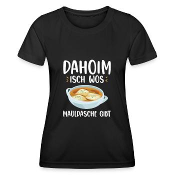 Schwäbische Geschenkideen | Maultaschen Schwaben - Frauen Funktions-T-Shirt - Schwarz - Vorne - AI Model Female 172 light (172cm)