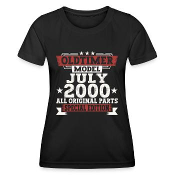 Oldtimer July 2000 22nd Birthday Gift Men - Women's Functional T-Shirt - black - Front - AI Model Female 172 light (172cm)