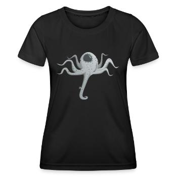 squid giant octopus octopus octopus squid sepia fish - Women's Functional T-Shirt - black - Front - AI Model Female 172 light (172cm)