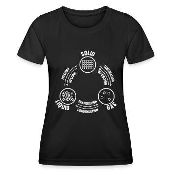 Phasendiagramm Physik Chemie Physiker Chemiker - Frauen Funktions-T-Shirt - Schwarz - Vorne - AI Model Female 172 light (172cm)