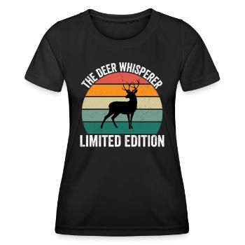 The Deer Whisperer - Frauen Funktions-T-Shirt - Schwarz - Vorne - AI Model Female 172 light (172cm)