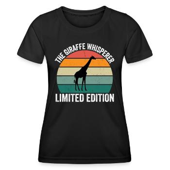 The Giraffe Whisperer - Frauen Funktions-T-Shirt - Schwarz - Vorne - AI Model Female 172 light (172cm)