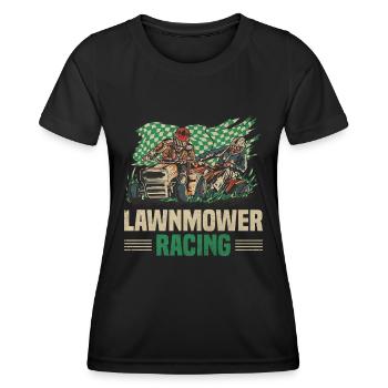 Tondeuse à gazon Racing Vintage Lawn Mower Race - T-shirt sport Femme - noir - Devant - AI Model Female 172 light (172cm)