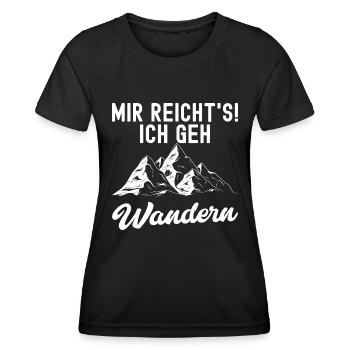 Wandern Geschenk Für Wanderer Berge Trekking - Frauen Funktions-T-Shirt - Schwarz - Vorne - AI Model Female 172 light (172cm)