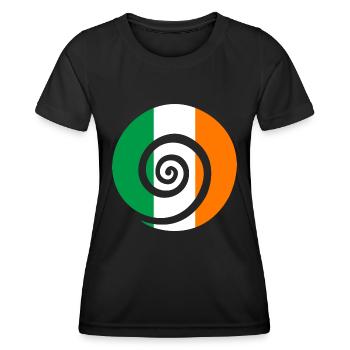 Ireland Flag Vintage Irish Flag Dublin - Women's Functional T-Shirt - black - Front - AI Model Female 172 light (172cm)