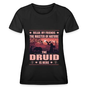 Druiden - Meister der Natur - Rollenspiel Design - Frauen Funktions-T-Shirt - Schwarz - Vorne - AI Model Female 172 light (172cm)