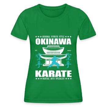 cooles Karate-Do Kampfsport Design mit Kanji - Frauen Funktions-T-Shirt - Kelly Green - Vorne - AI Model Female 172 dark (172cm)