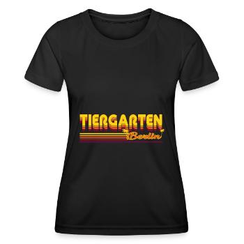 design cool du quartier de Tiergarten Berlin - T-shirt sport Femme - noir - Devant - AI Model Female 172 light (172cm)