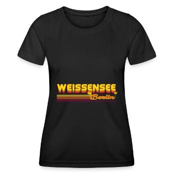 cooles Weissensee Berliner Stadtteil Design - Frauen Funktions-T-Shirt - Schwarz - Vorne - AI Model Female 172 light (172cm)