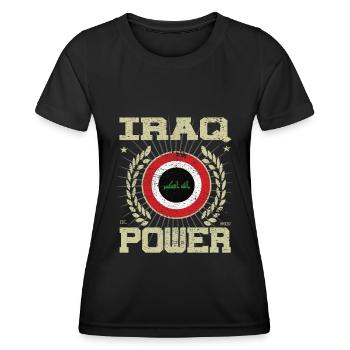 Cool Irak, Design - T-shirt sport Femme - noir - Devant - AI Model Female 172 light (172cm)
