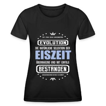 Eiszeit überragend und mit Erfolg bestanden. - Frauen Funktions-T-Shirt - Schwarz - Vorne - AI Model Female 172 light (172cm)