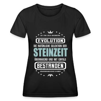 Die Steinzeit überragend und mit Erfolg bestanden - Frauen Funktions-T-Shirt - Schwarz - Vorne - AI Model Female 172 light (172cm)