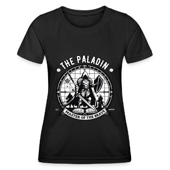 Role-Playing Paladin Design for the Role-Player - Women's Functional T-Shirt - black - Front - AI Model Female 172 light (172cm)