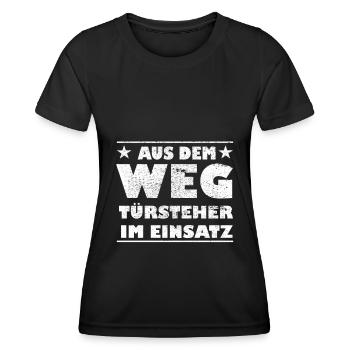 Videurs à l’écart dans la conception d’actions - T-shirt sport Femme - noir - Devant - AI Model Female 172 light (172cm)