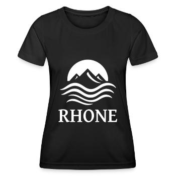 cooles Rhone Fluss Design für den Flüsse Fan - Frauen Funktions-T-Shirt - Schwarz - Vorne - AI Model Female 172 light (172cm)