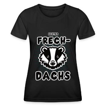 Drôle de vrai design coquin - T-shirt sport Femme - noir - Devant - AI Model Female 172 light (172cm)