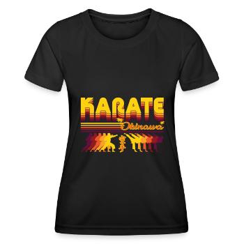 Design rétro de karaté cool - T-shirt sport Femme - noir - Devant - AI Model Female 172 light (172cm)
