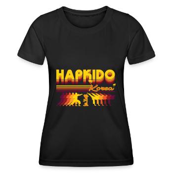 Design rétro Hapkido cool - T-shirt sport Femme - noir - Devant - AI Model Female 172 light (172cm)