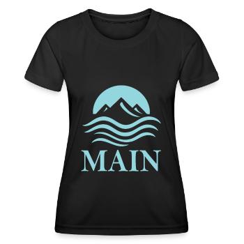 Main – Fluss der Metropolen und Weinberge - Frauen Funktions-T-Shirt - Schwarz - Vorne - AI Model Female 172 light (172cm)
