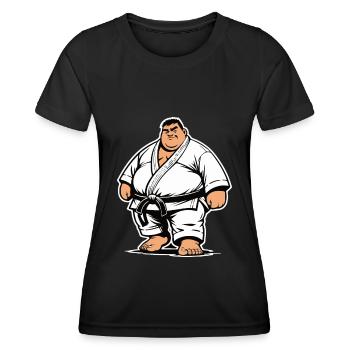 Fat martial artist - Women's Functional T-Shirt - black - Front - AI Model Female 172 light (172cm)