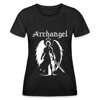 Archange - Combattant céleste - T-shirt sport Femme - noir - Devant - AI Model Female 172 light (172cm)