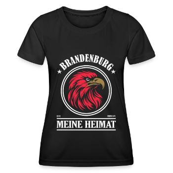 Brandebourg – Ma maison - T-shirt sport Femme - noir - Devant - AI Model Female 172 light (172cm)