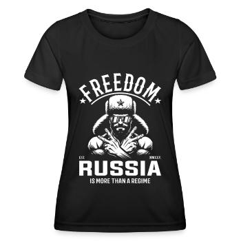 Freiheit für Russland - Mehr als ein Regime - Frauen Funktions-T-Shirt - Schwarz - Vorne - AI Model Female 172 light (172cm)