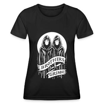 Brüder Grimm - Gruseliges Märchen Design - Frauen Funktions-T-Shirt - Schwarz - Vorne - AI Model Female 172 light (172cm)