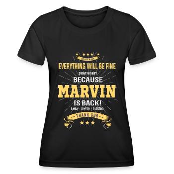Everything will be fine Marvin Is back - Women's Functional T-Shirt - black - Front - AI Model Female 172 light (172cm)